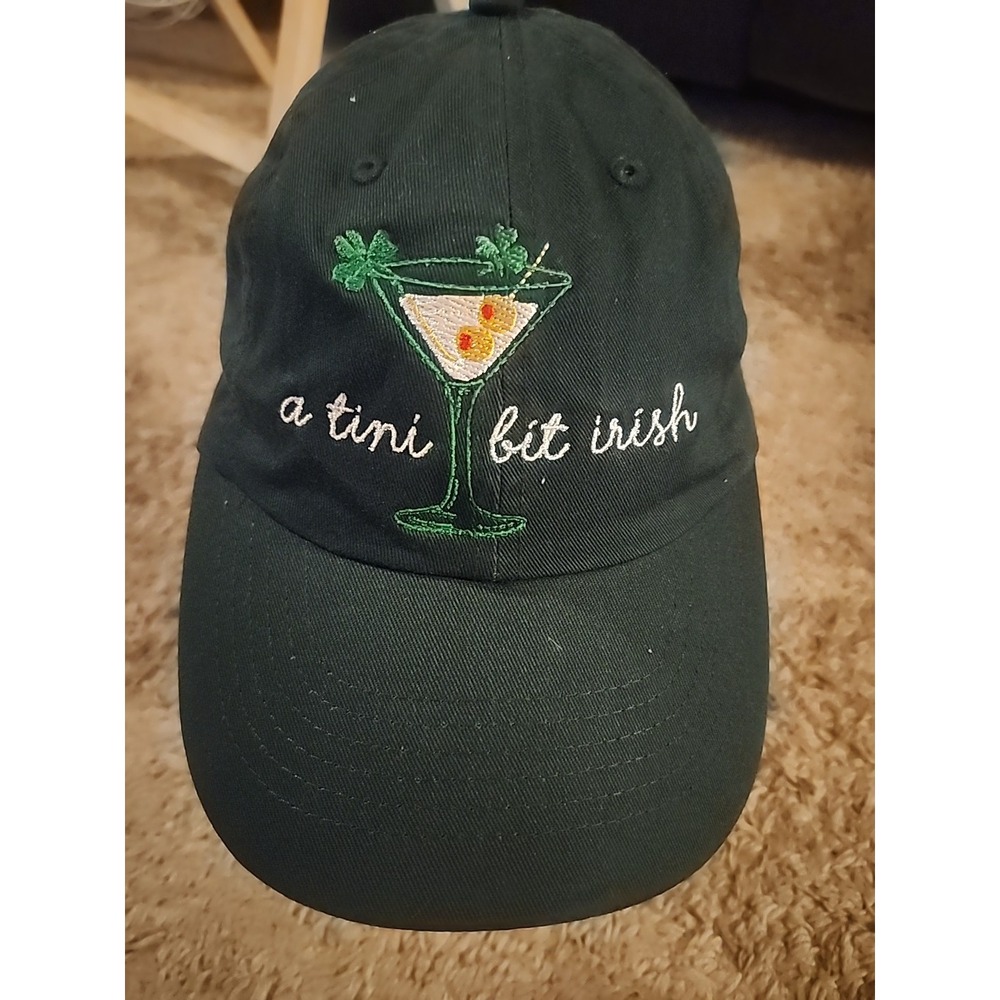 A Tini Bit Irish Green Shamrock Hat Cap Adjustable